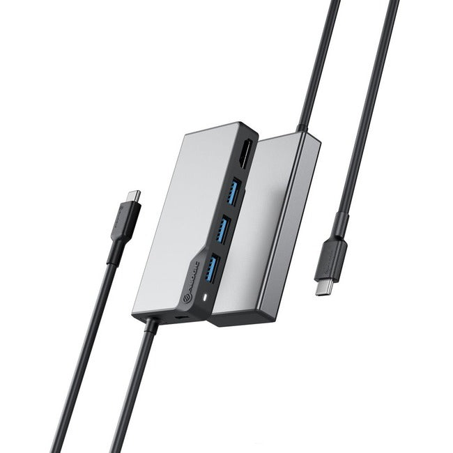 Alogic Usb-C Fusion Core 5-In-1 Hdmi & Usb Hub- 1 X Hdmi@4K@60Hz, 3 X Usb-A (Usb3.0) 1 X Usb-C (Data + Pd) - Space Grey