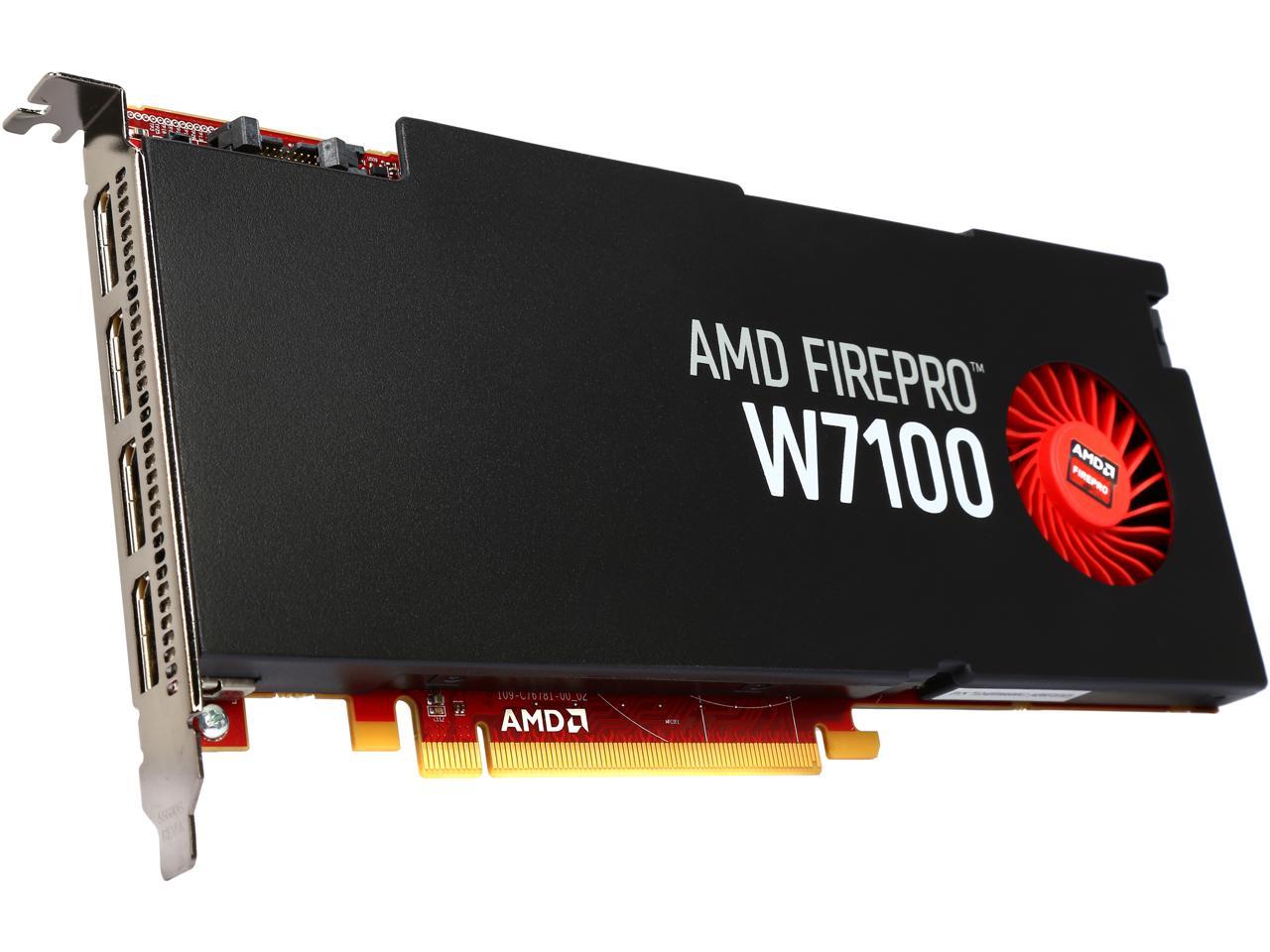 Amd Firepro W7100 100-505724 8Gb 256-Bit Gddr5 Pci Express 3.0 X16 Full Height/Full Length Single-Slot Workstation Video Card