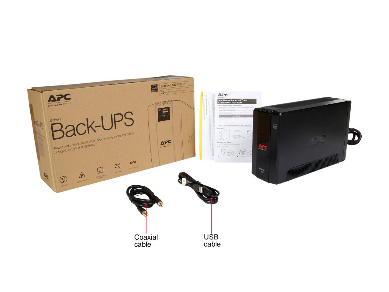APC Back-UPS 850, Compact Tower, 850VA, LCD Display BX850M
