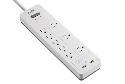 APC Home Office SurgeArrest 8 Outlets with 2 USB Charging Ports PH8U2W