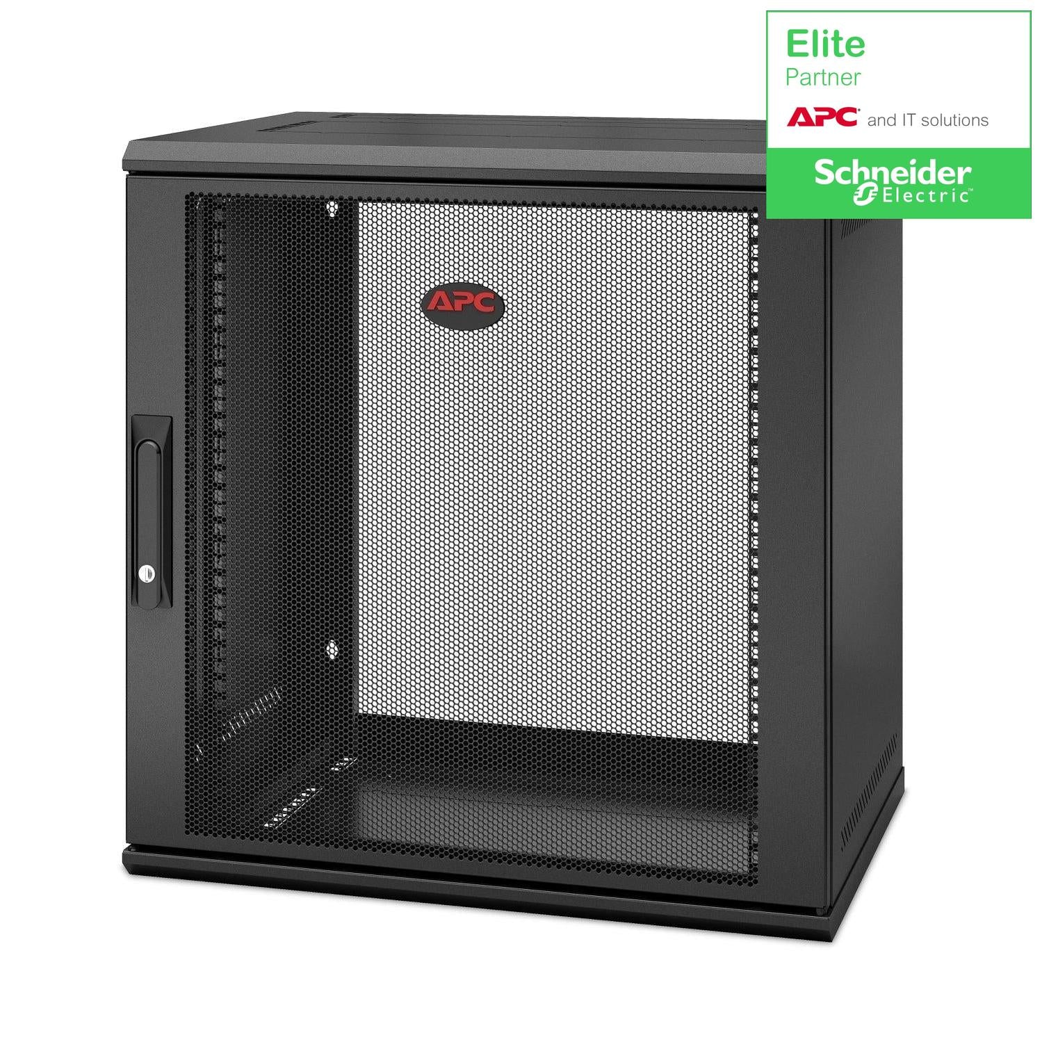Apc Netshelter Wx 12U Single Hinged Wall-Mount Enclosure 400Mm Deep Wall Mounted Rack Black