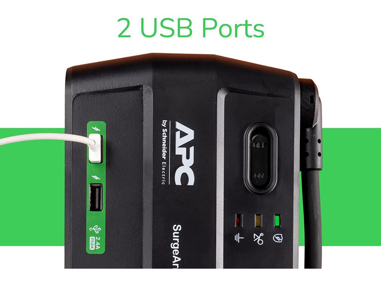 Apc P11U2 Performance Surgearrest 11-Outlet/ 120V/ 8 Ft/ 2880 Joules Surge Protector W/ 2X Usb Charging Ports