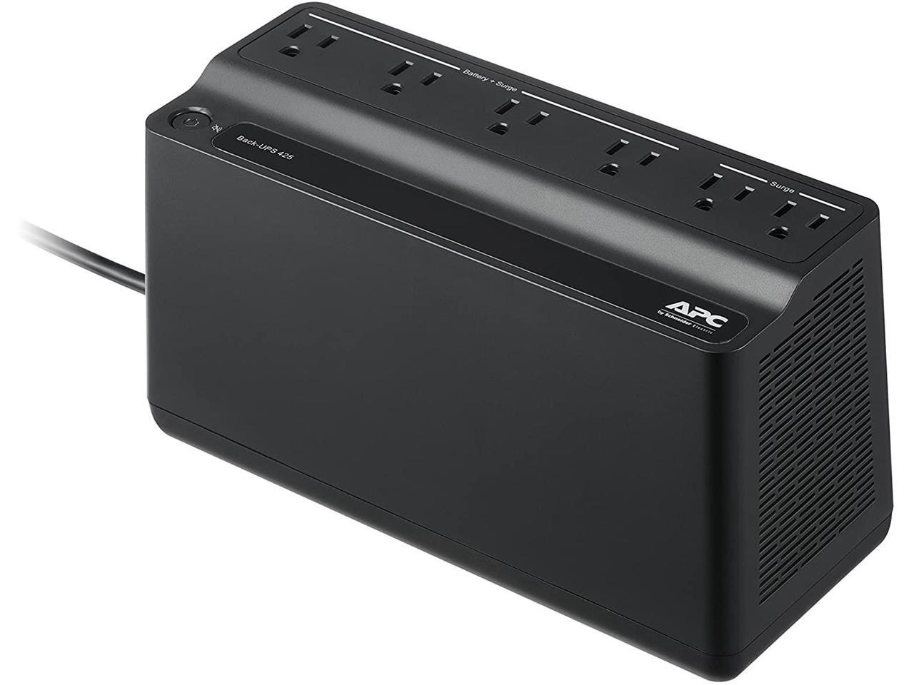 APC by Schneider Electric Back-UPS, 6 Outlets, 425VA, 120V BE425M