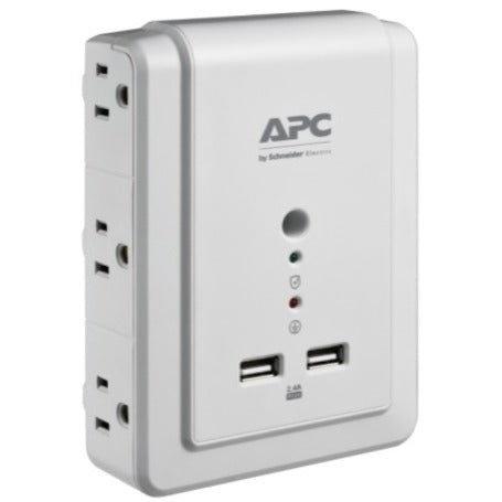 APC by Schneider Electric Essential SurgeArrest 6 Outlet Wall Mount With USB, 120V P6WU2