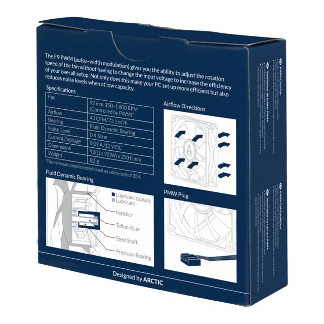 Arctic Acfan00213A 92 Mm Pwm Case Fan