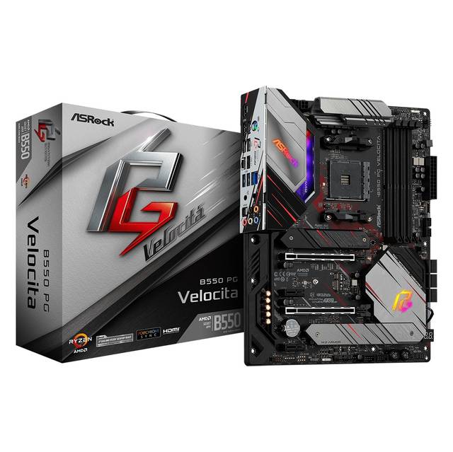 Asrock B550 Pg Velocita Socket Am4/ Amd B550/ Ddr4/ Quad Crossfirex/ Sata3&Usb3.2/ M.2/ Atx Motherboard