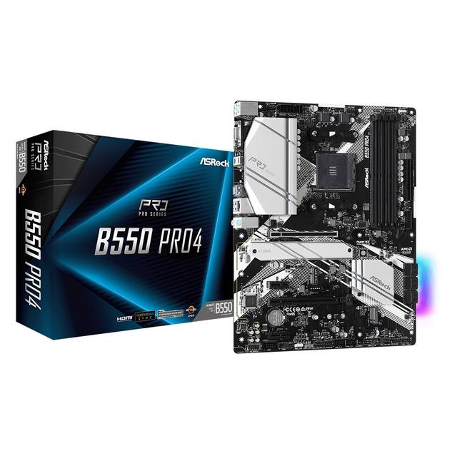 Asrock B550 Pro4 Socket Am4/ Amd B550/ Ddr4/ Quad Crossfirex/ Sata3&Usb3.2/ M.2/ Atx Motherboard