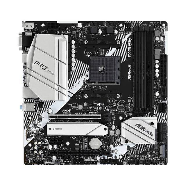 Asrock B550M Pro4 Socket Am4/ Amd B550/ Ddr4/ Quad Crossfirex/ Sata3&Usb3.2/ M.2/ Micro Atx Motherboard