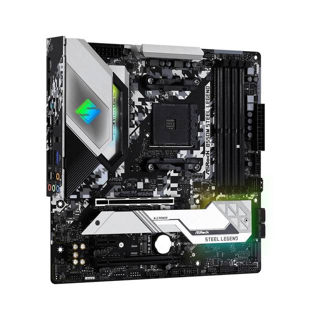 Asrock B550M Steel Legend Socket Am4/ Amd B550/ Ddr4/ Quad Crossfirex/ Sata3&Usb3.2/ M.2/ Micro Atx Motherboard
