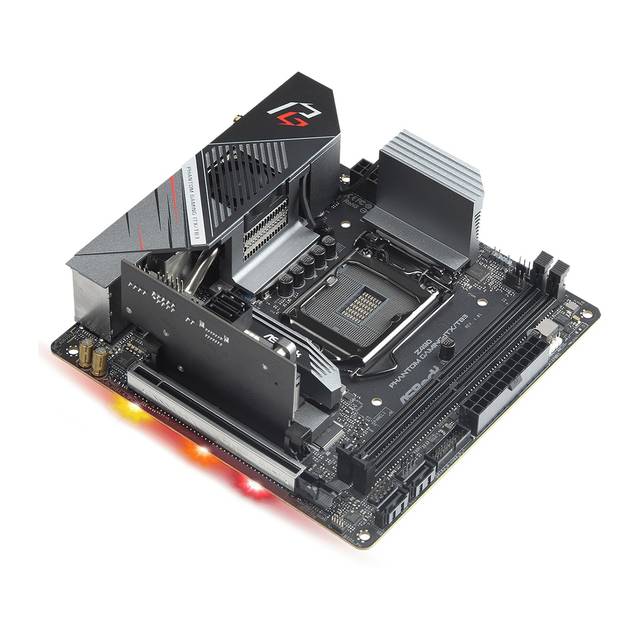 Asrock Z490 Phantom Gaming-Itx/Tb3 Socket Lga1200/ Intel Z490/ Ddr4/ Sata3&Usb3.2/ M.2/ Wifi/ Mini-Itx Motherboard