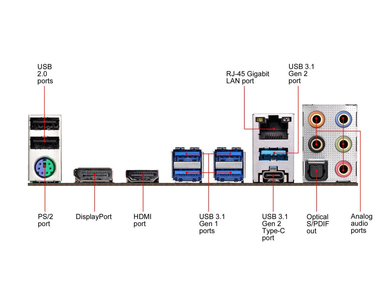 Asrock B450 Steel Legend Am4 Amd Promontory B450 Sata 6Gb/S Atx Amd Motherboard
