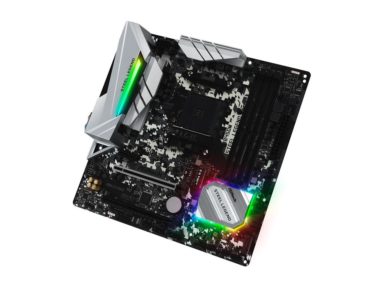 Asrock B450M Steel Legend Am4 Amd Promontory B450 Sata 6Gb/S Micro Atx Amd Motherboard