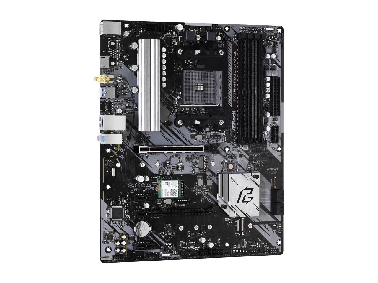Asrock B550 Phantom Gaming 4/Ac Am4 Amd B550 Sata 6Gb/S Atx Amd Motherboard
