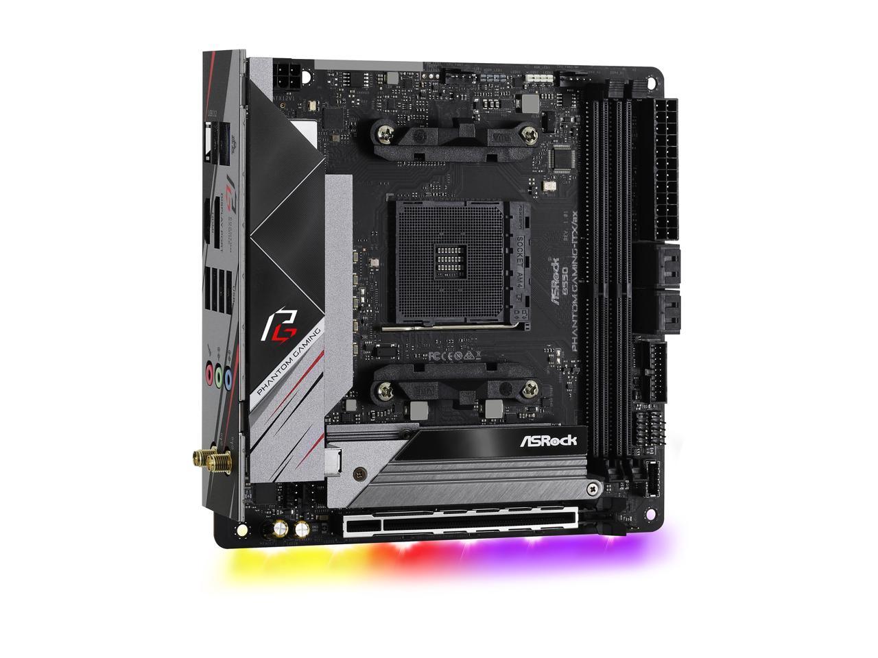 Asrock B550 Phantom Gaming-Itx/Ax Am4 Amd B550 Sata 6Gb/S Mini Itx Amd Motherboard