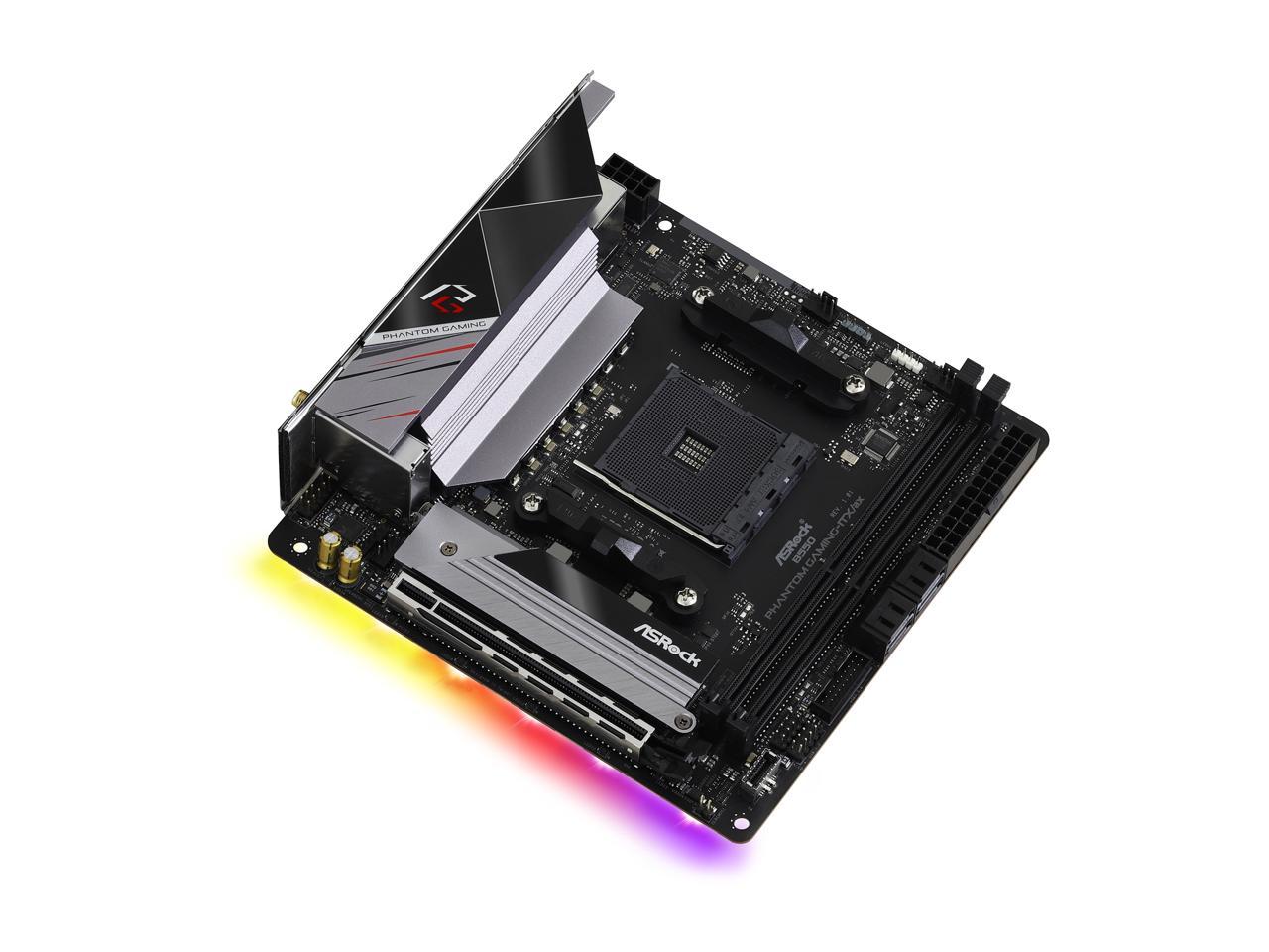 Asrock B550 Phantom Gaming-Itx/Ax Am4 Amd B550 Sata 6Gb/S Mini Itx Amd Motherboard