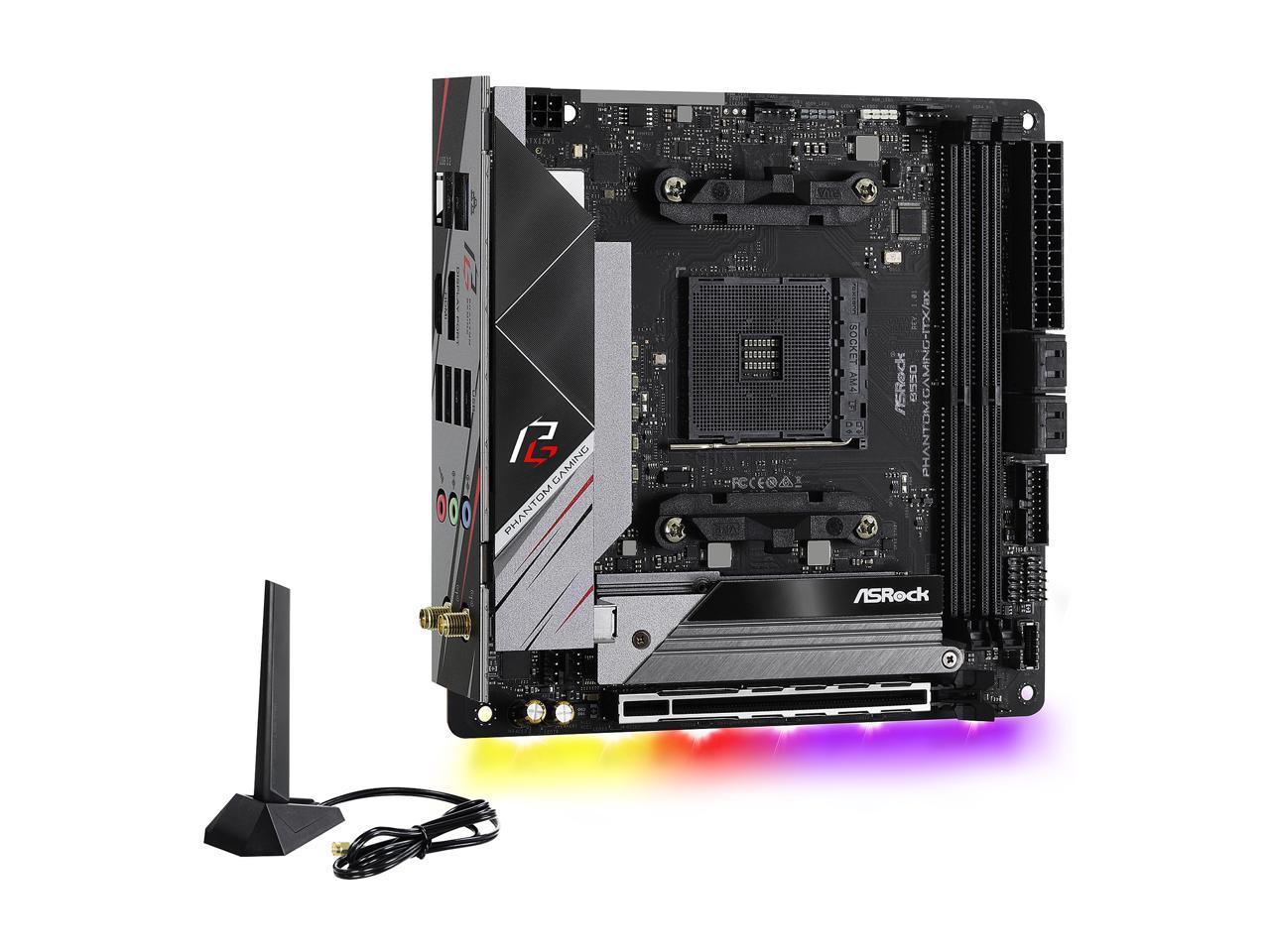 Asrock B550 Phantom Gaming-Itx/Ax Am4 Amd B550 Sata 6Gb/S Mini Itx Amd Motherboard
