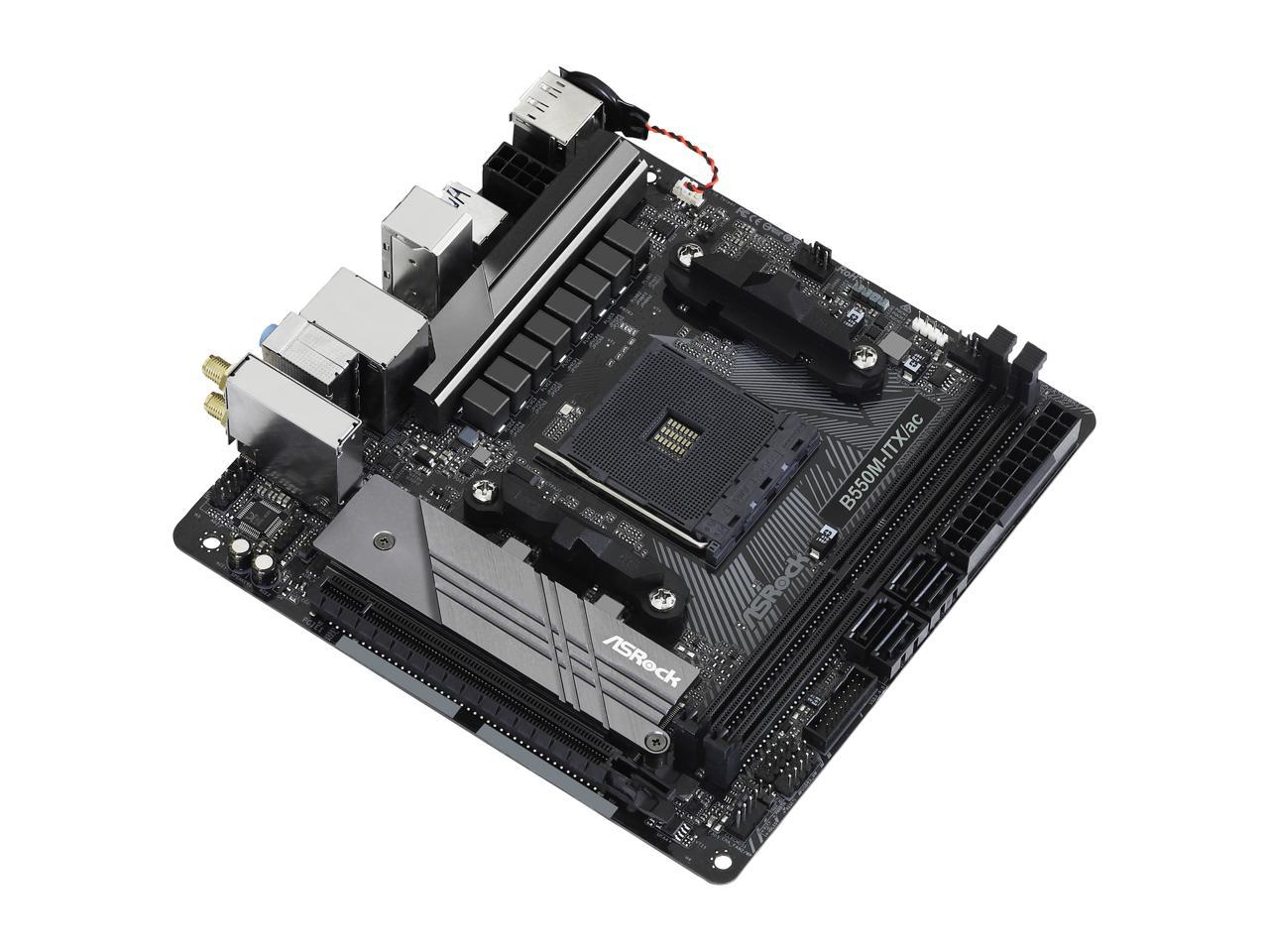Asrock B550M-Itx/Ac Am4 Amd B550 Sata 6Gb/S Mini Itx Amd Motherboard