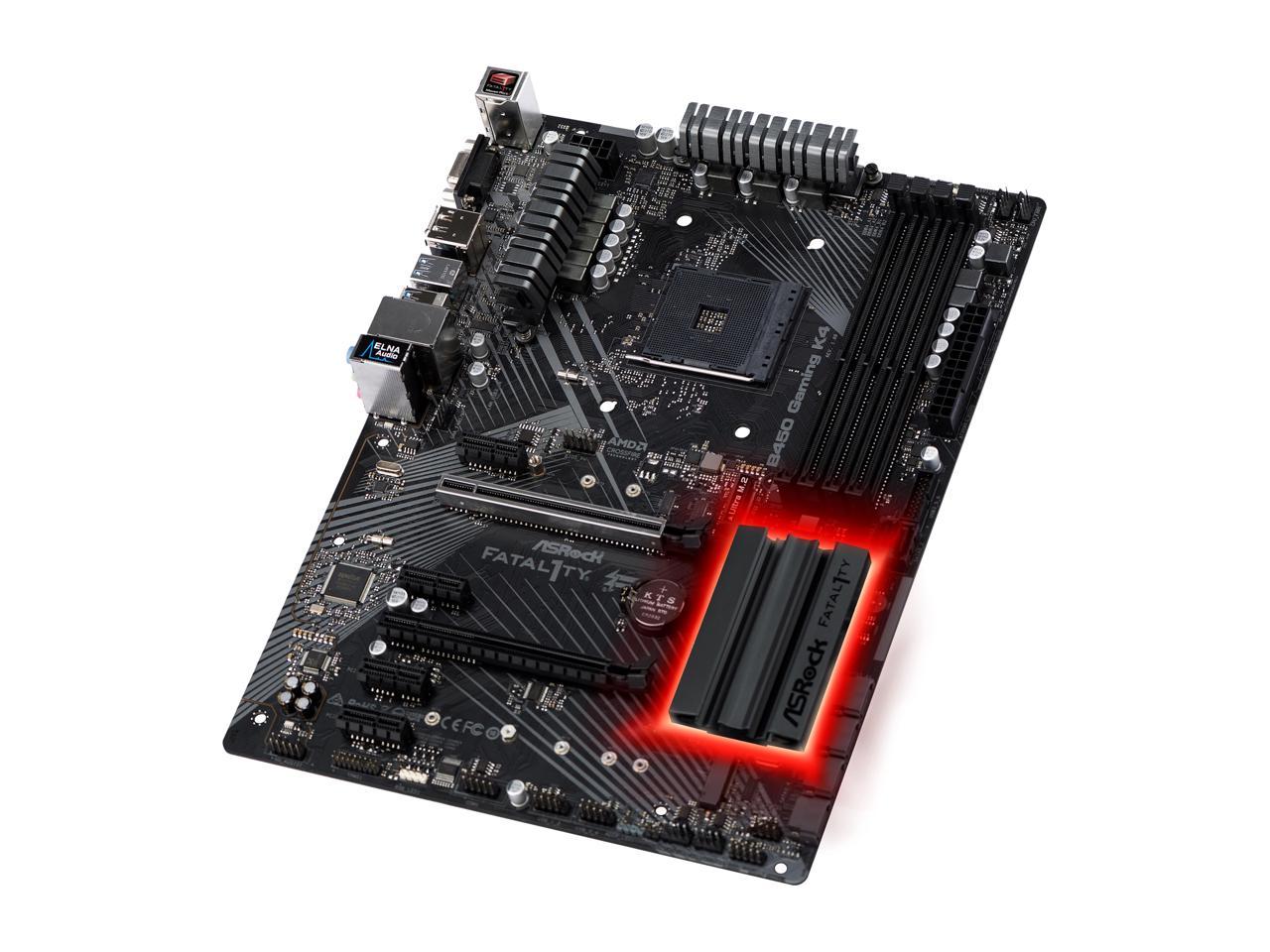 Asrock Fatal1Ty B450 Gaming K4 Am4 Amd B450 Sata 6Gb/S Usb 3.1 Hdmi Atx Amd Motherboard