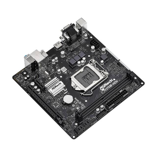 Asrock H370M-Hdv Lga1151/ Intel H370/ Ddr4/ Sata3&Usb3.2/ Micro Atx Motherboard