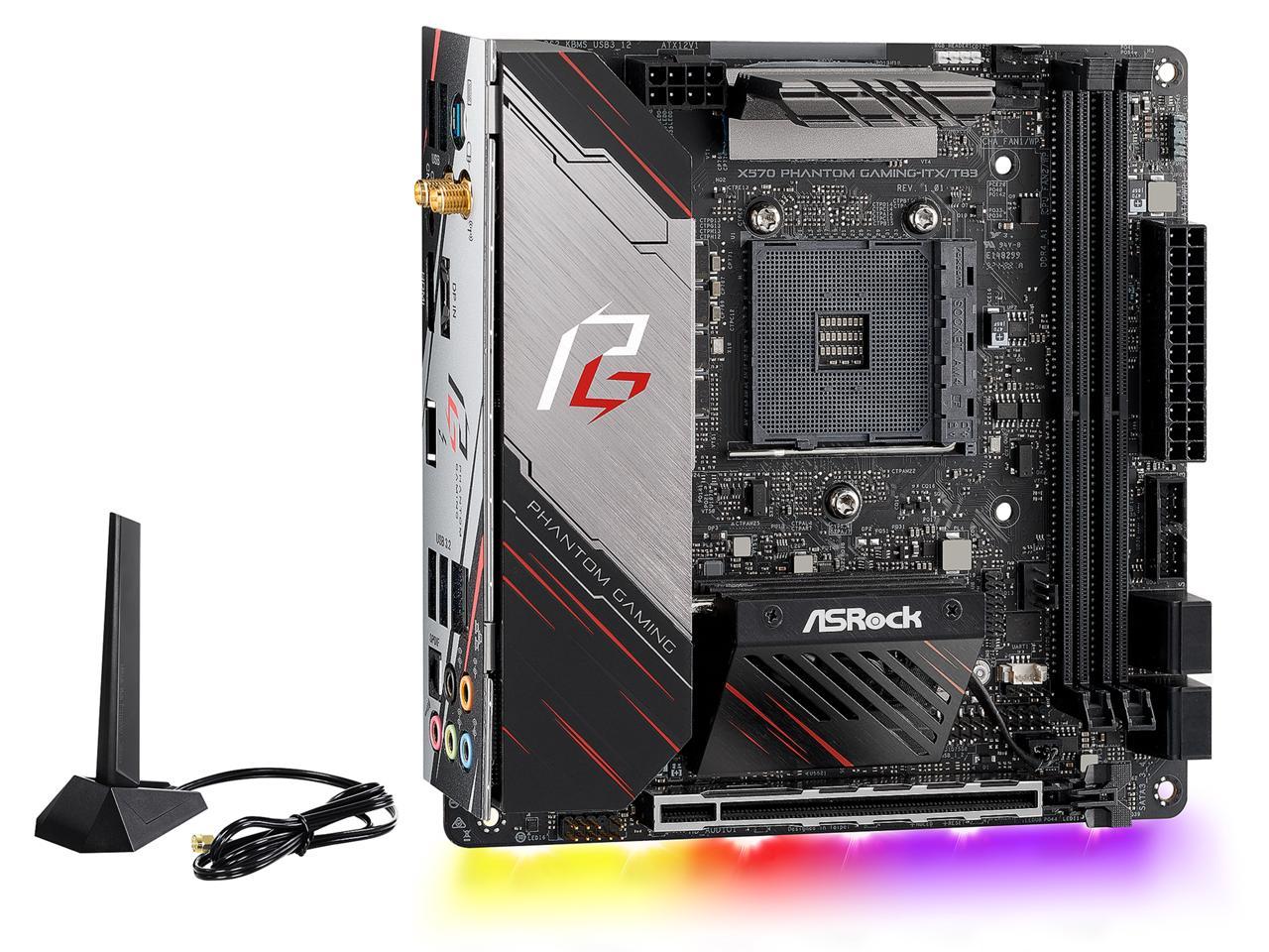 Asrock X570 Phantom Gaming-Itx/Tb3 Mini Itx Thunderbolt 3 Amd Motherboard