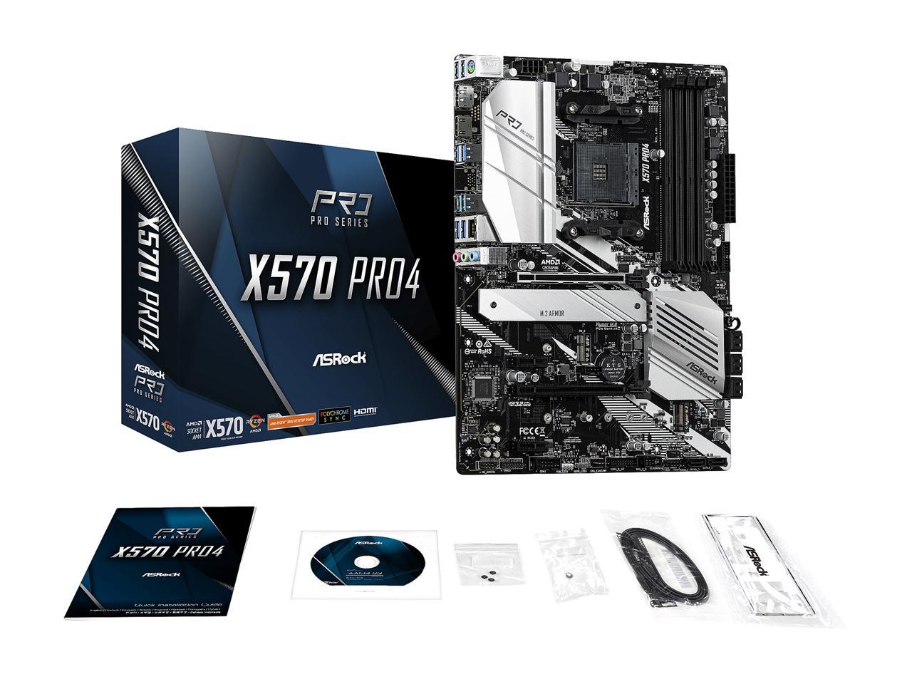 Asrock X570 Pro4 Am4 Amd X570 Sata 6Gb/S Atx Amd Motherboard