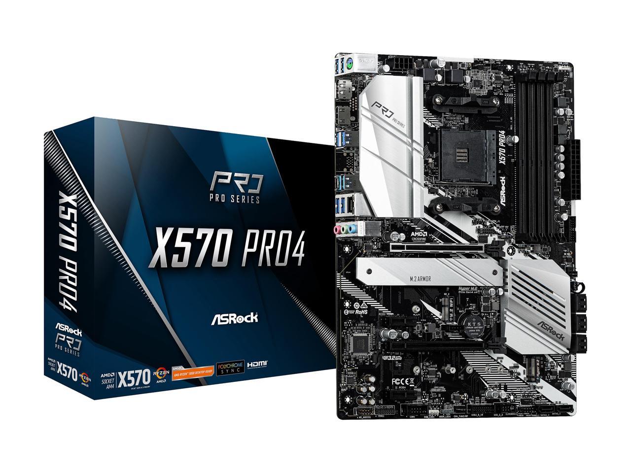 Asrock X570 Pro4 Am4 Amd X570 Sata 6Gb/S Atx Amd Motherboard