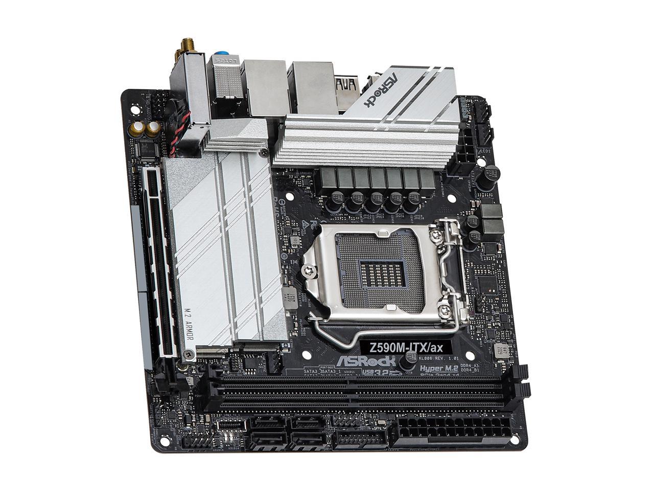 Asrock Z590M-Itx/Ax Lga 1200 Intel Z590 Sata 6Gb/S Mini Itx Intel Motherboard