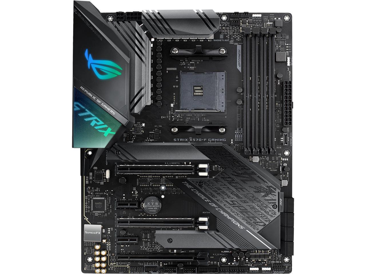 Asus Amd Am4 Rog Strix X570-F Gaming Atx Motherboard With Pcie 4.0, Dual M.2, Sata 6Gb/S, Usb 3.2 Gen 2