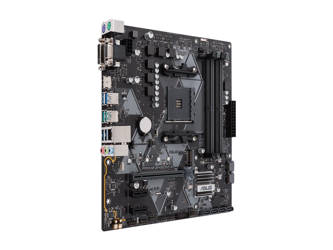 Asus Prime B450M-A/Csm Am4 Amd B450 Sata 6Gb/S Usb 3.1 Hdmi Micro Atx Amd Motherboard