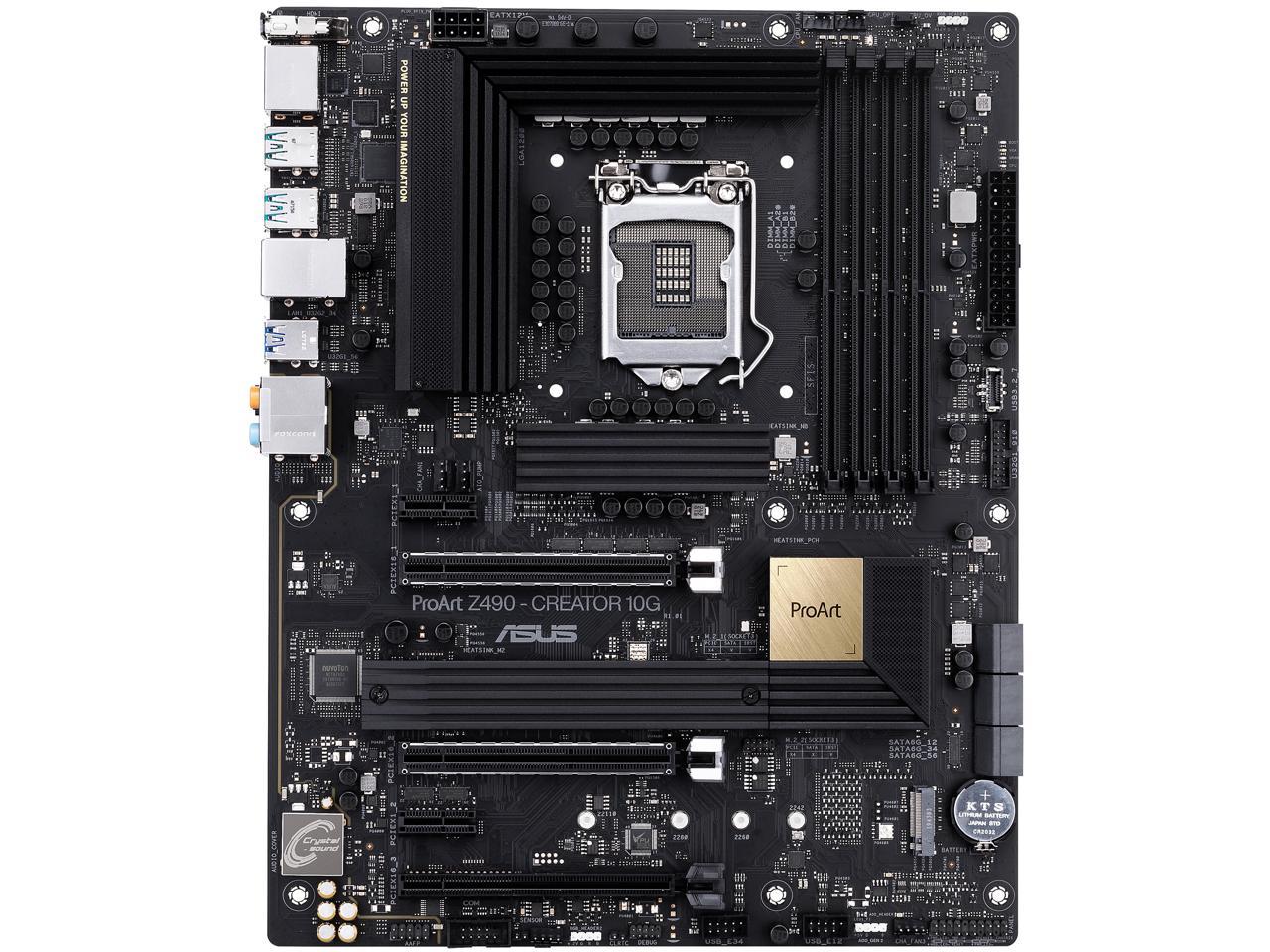 Asus Proart Z490-Creator 10G Lga 1200 Intel Z490 Sata 6Gb/S Atx Intel Motherboard (12+2 Power