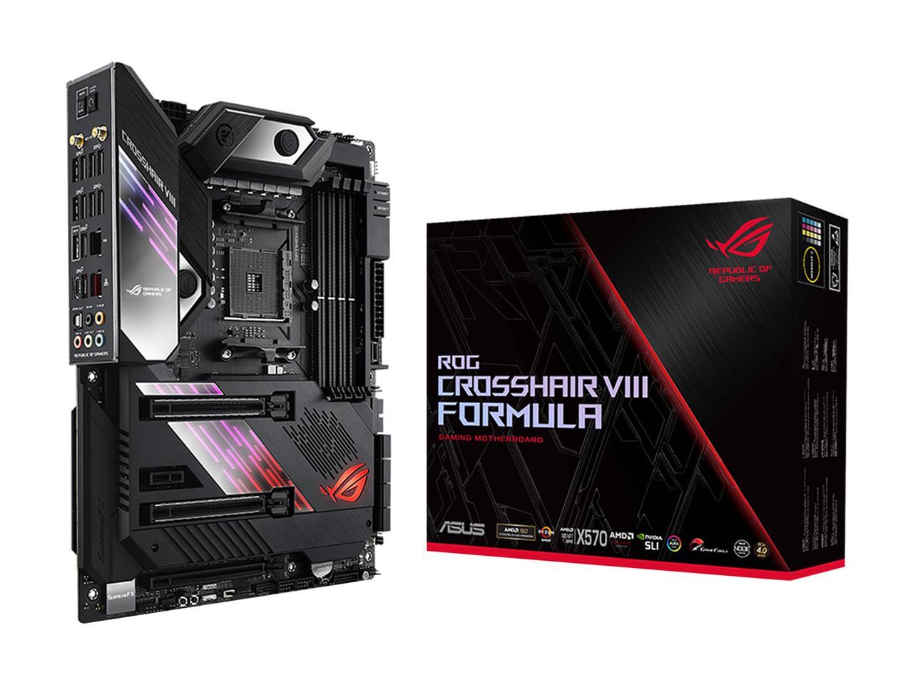 Asus Rog Crosshair Viii Formula Amd X570 Am4 Atx Motherboard With Pcie 4.0, Dual M.2, Sata 6Gb/S, Usb 3.2 Gen 2, 5Gbps Lan, Wi-Fi 6
