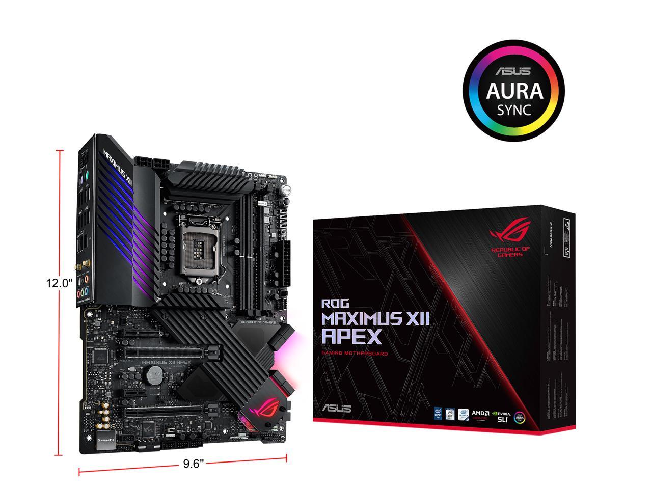 Asus Rog Maximus Xii Apex (Wifi 6) Lga 1200 Intel Z490 Sata 6Gb/S Atx Intel Motherboard (16 Power