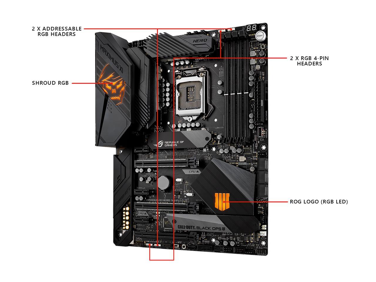 Asus Rog Maximus Xi Hero Call Of Duty Special Edition Z390 Gaming Motherboard Lga1151