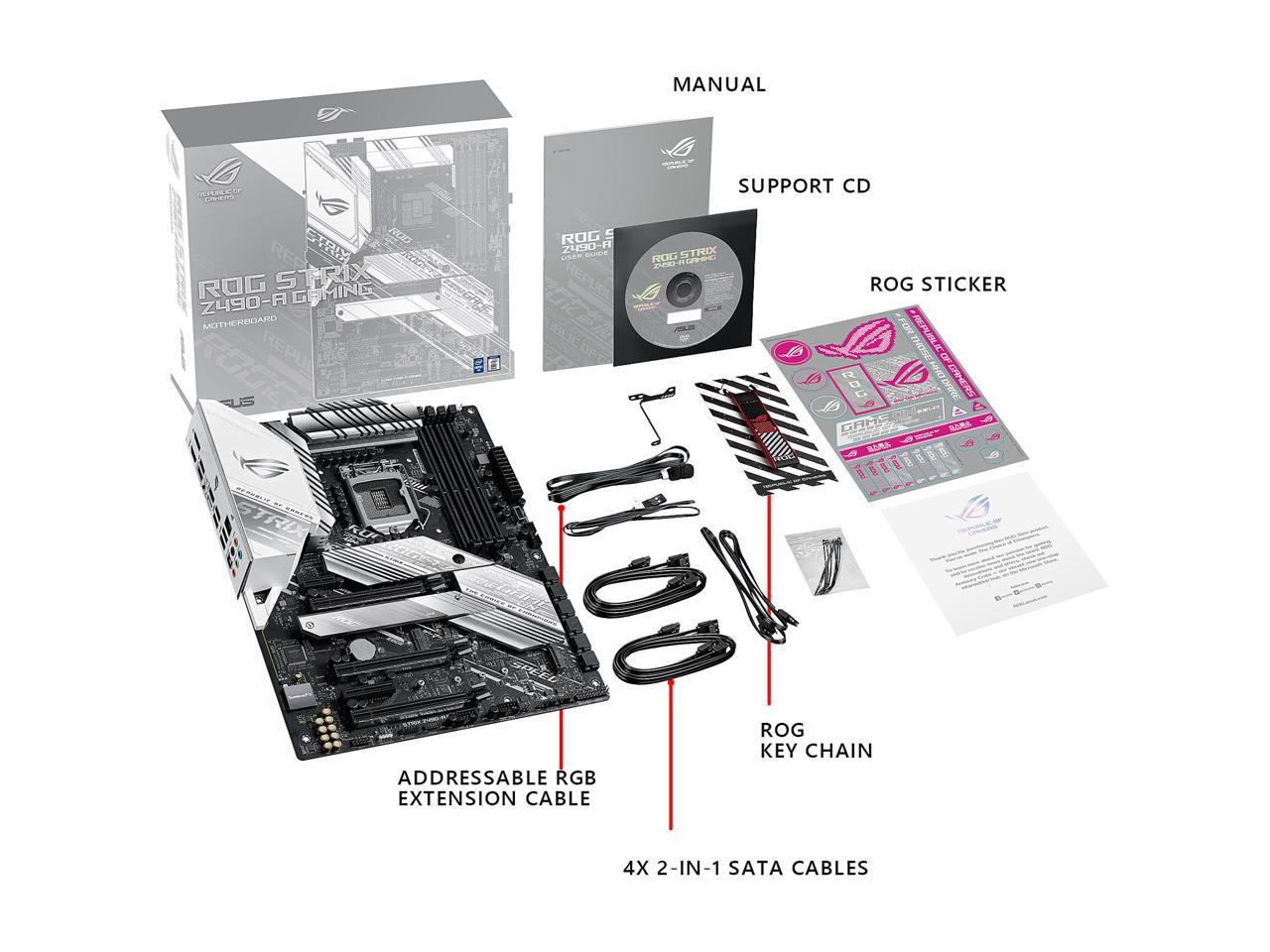 Asus Rog Strix Z490-A Gaming Lga 1200 (Intel 10Th Gen) Intel Z490 Sata 6Gb/S Atx Intel Motherboard