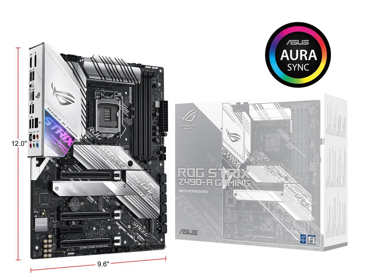 Asus Rog Strix Z490-A Gaming Lga 1200 (Intel 10Th Gen) Intel Z490 Sata 6Gb/S Atx Intel Motherboard