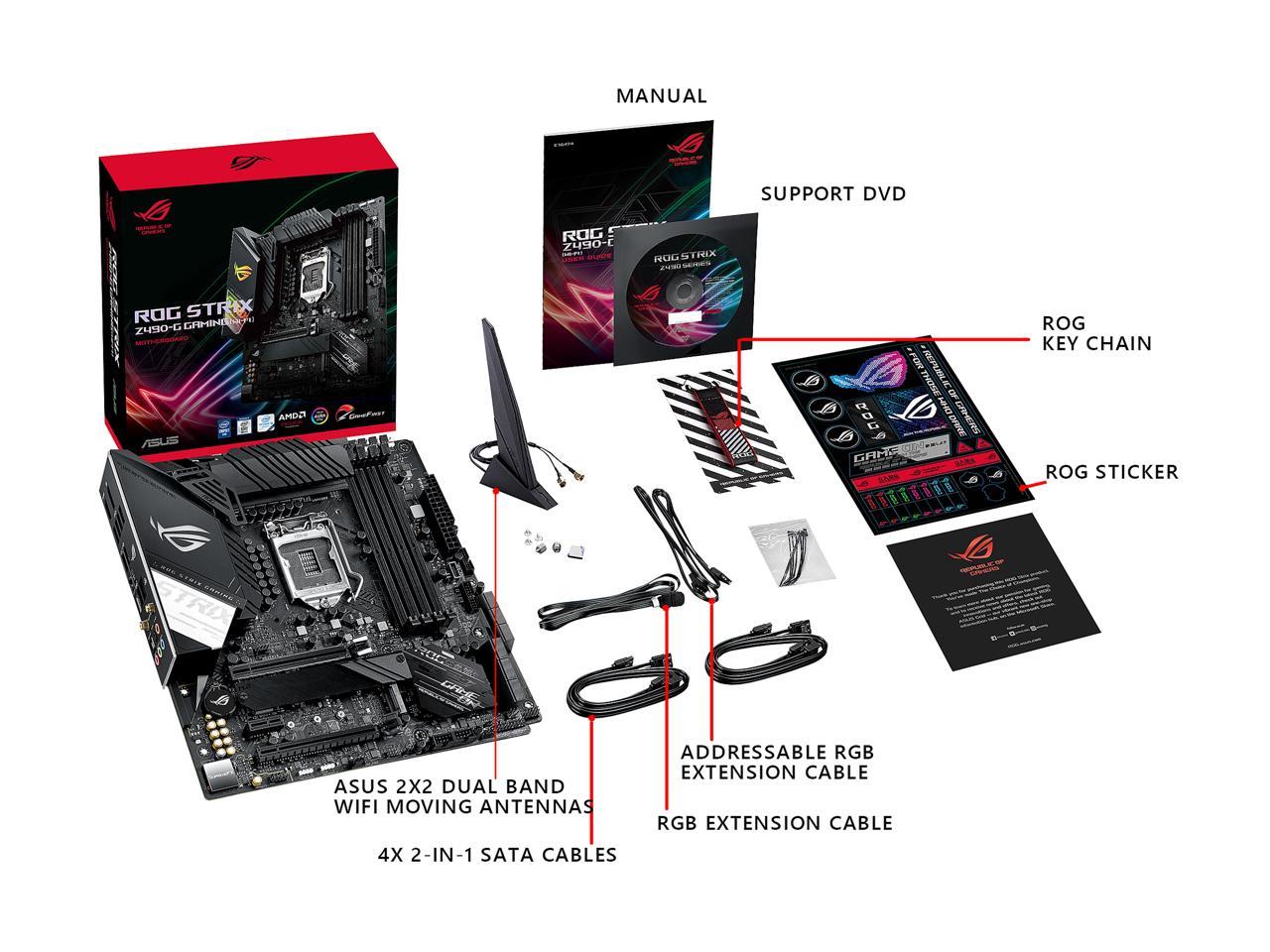 Asus Rog Strix Z490-G Gaming (Wifi 6) Lga 1200 Intel Z490 Intel Motherboard (12+2 Power Stages, Intel 2.5Gb Ethernet, Bluetooth V5.1 And Aura Sync)