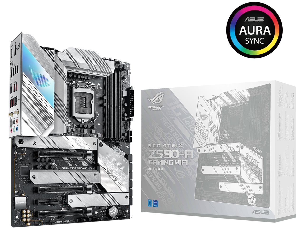 Asus Rog Strix Z590-A Gaming Wifi 6 Lga 1200 (Intel 11Th/10Th Gen) Atx White Scheme Gaming