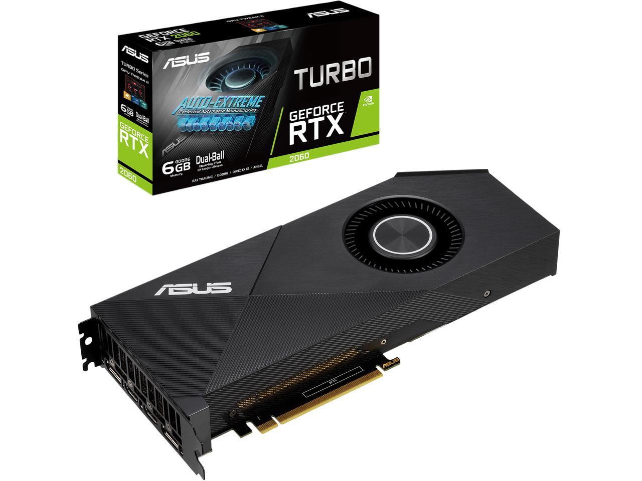 Asus Turbo Geforce Rtx 2060 6Gb Gddr6 Pci Express 3.0 Video Card Turbo-Rtx2060-6G