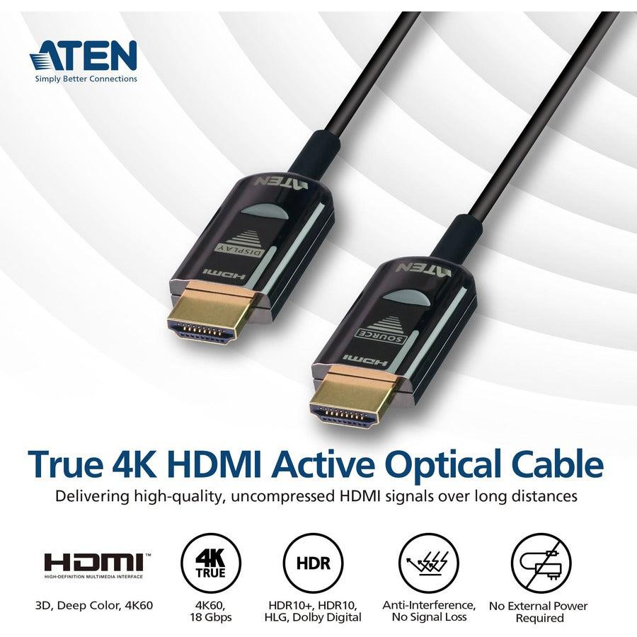 ATEN 10M True 4K HDMI 2.0 Active Optical Cable (True 4K@10m) VE781010