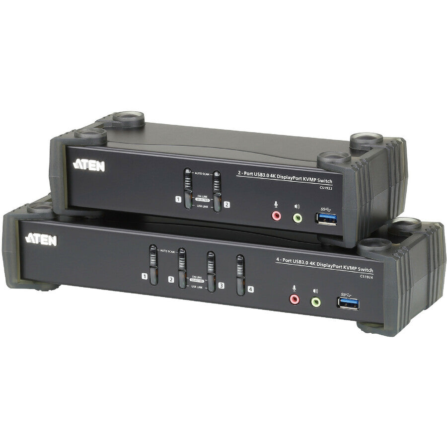 ATEN 2-Port USB 3.0 4K DisplayPort KVMP Switch-TAA Compliant CS1922