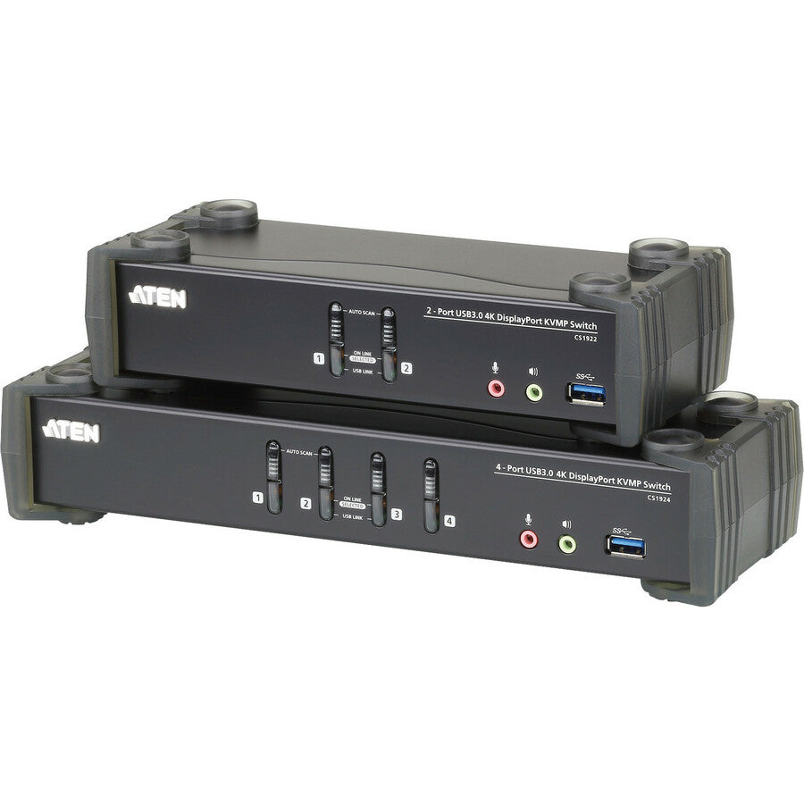 ATEN 4-Port USB 3.0 4K DisplayPort KVMP Switch-TAA Compliant CS1924