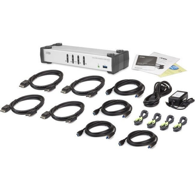 ATEN 4-Port USB 3.0 DisplayPort KVMP Switch-TAA Compliant CS1914