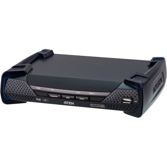 ATEN 4K DisplayPort Single Display KVM over IP Receiver with PoE KE9952R