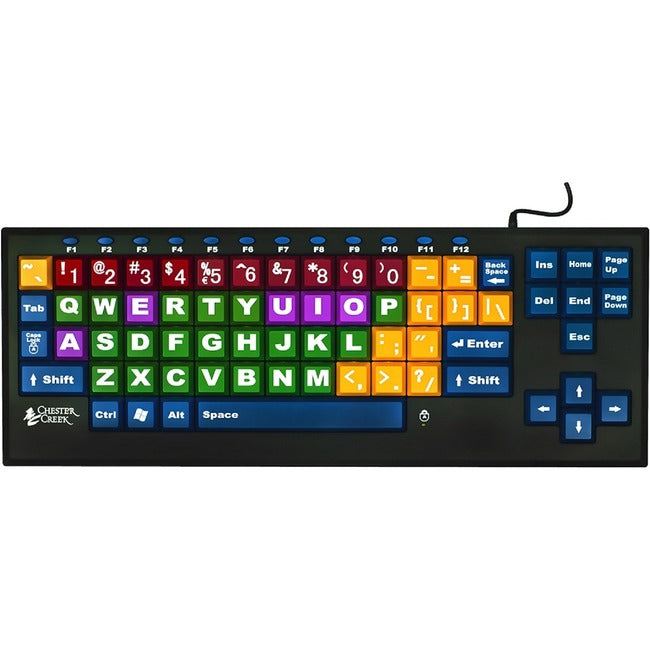Ablenet Kinderboard Keyboard Wired Color Coded Keys 1-in/2.5-cm Large Keys 12000019