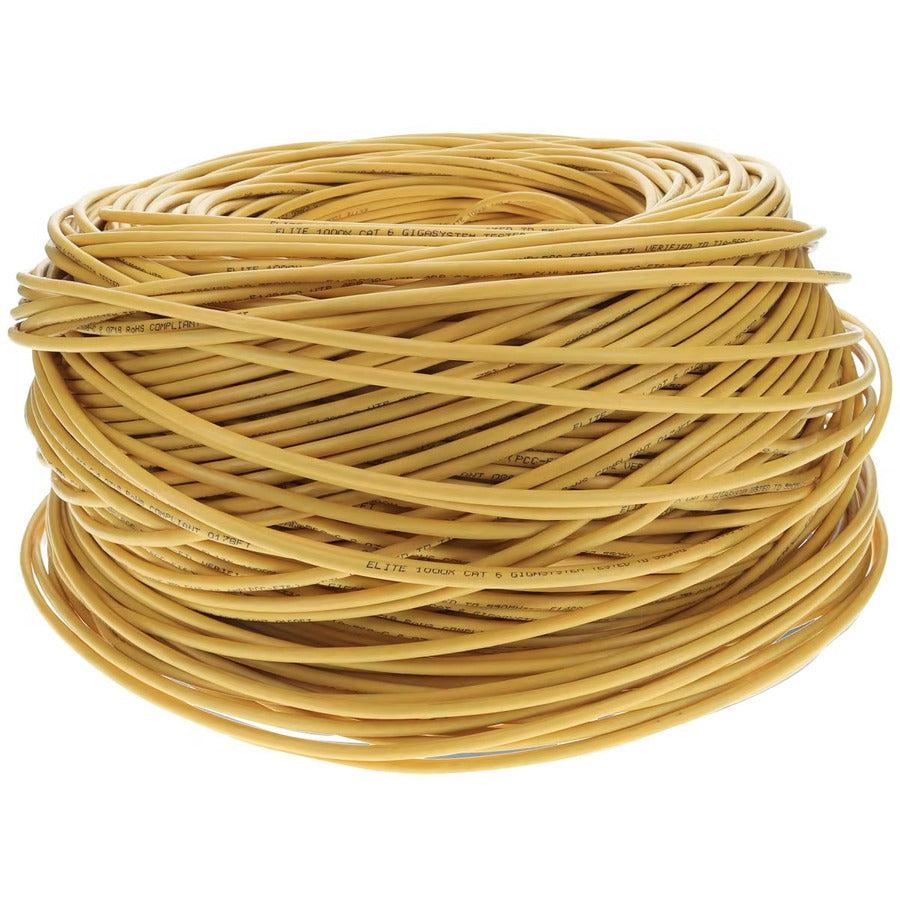 AddOn 1000ft Non-Terminated Yellow Cat6 Straight UTP PVC Copper Patch Cable ADD-CAT6BULK1K-YW