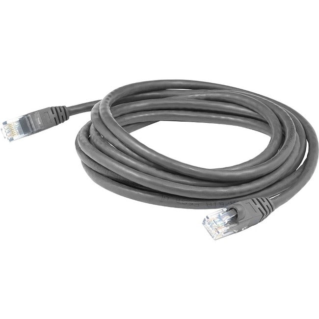 AddOn 10ft Gray CAT 6 Shielded PVC Ethernet Cable Snagless Bubble Boot RJ-45 M/M ADD-10FCAT6S-GY