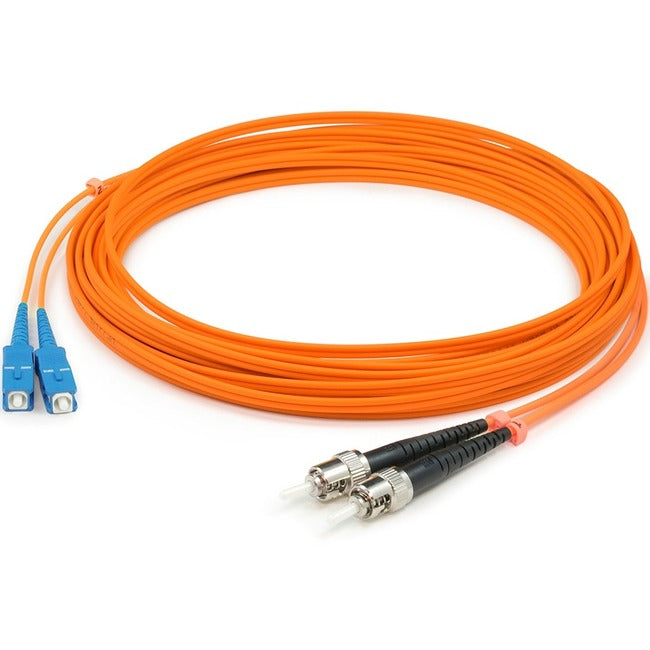 AddOn 10m SC (Male) to ST (Male) Orange OM2 Duplex Fiber OFNR (Riser-Rated) Patch Cable ADD-ST-SC-10M5OM2