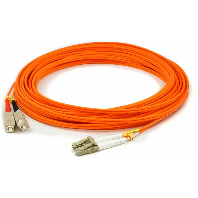 AddOn 12m LC (Male) to SC (Male) Yellow OS2 Duplex Fiber OFNR (Riser-Rated) Patch Cable ADD-SC-LC-12M9SMF