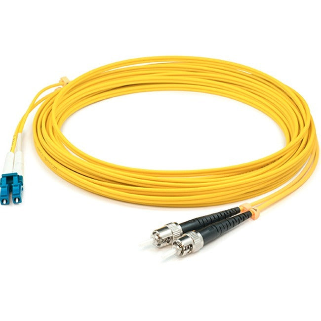 AddOn 12m LC (Male) to ST (Male) Straight Yellow OS2 Duplex LSZH Fiber Patch Cable ADD-ST-LC-12M9SMFLZ