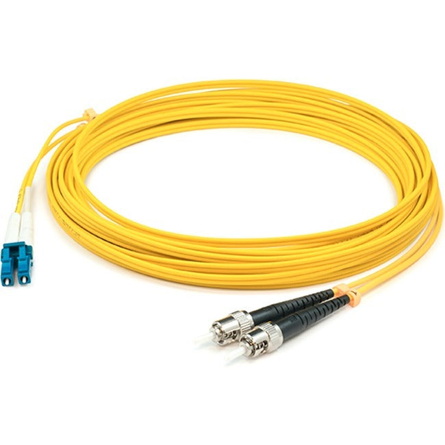 AddOn 14m LC (Male) to ST (Male) Straight Yellow OS2 Duplex Plenum Fiber Patch Cable ADD-ST-LC-14M9SMFP